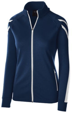 Holloway Ladies Flux Jacket in Navy Heather/White/White  -Part of the Ladies, Ladies-Jacket, Holloway, Outerwear, Flux-Collection, Corporate-Collection product lines at KanaleyCreations.com