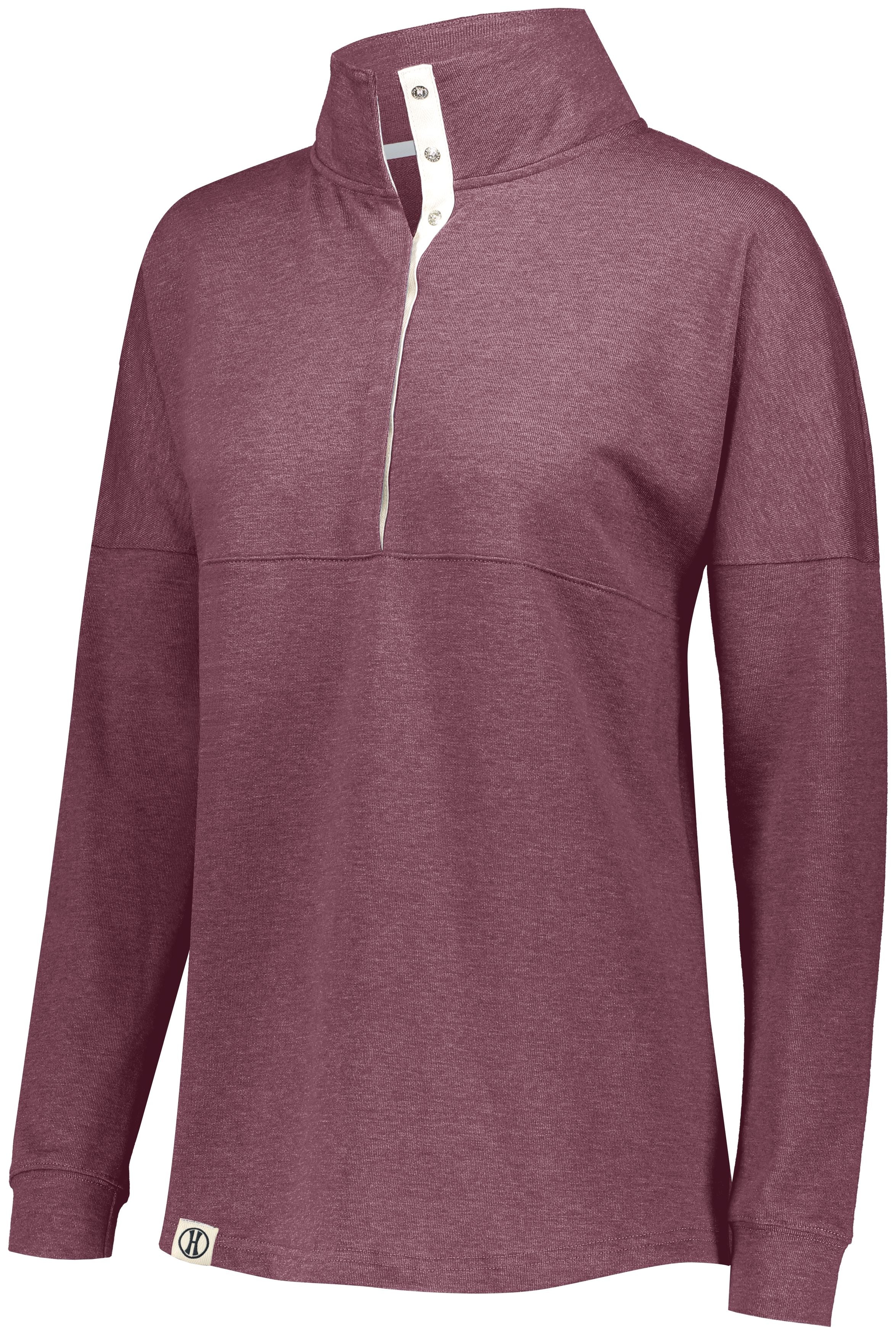 Holloway Ladies Sophomore Pullover in Maroon Heather  -Part of the Ladies, Holloway, Shirts product lines at KanaleyCreations.com