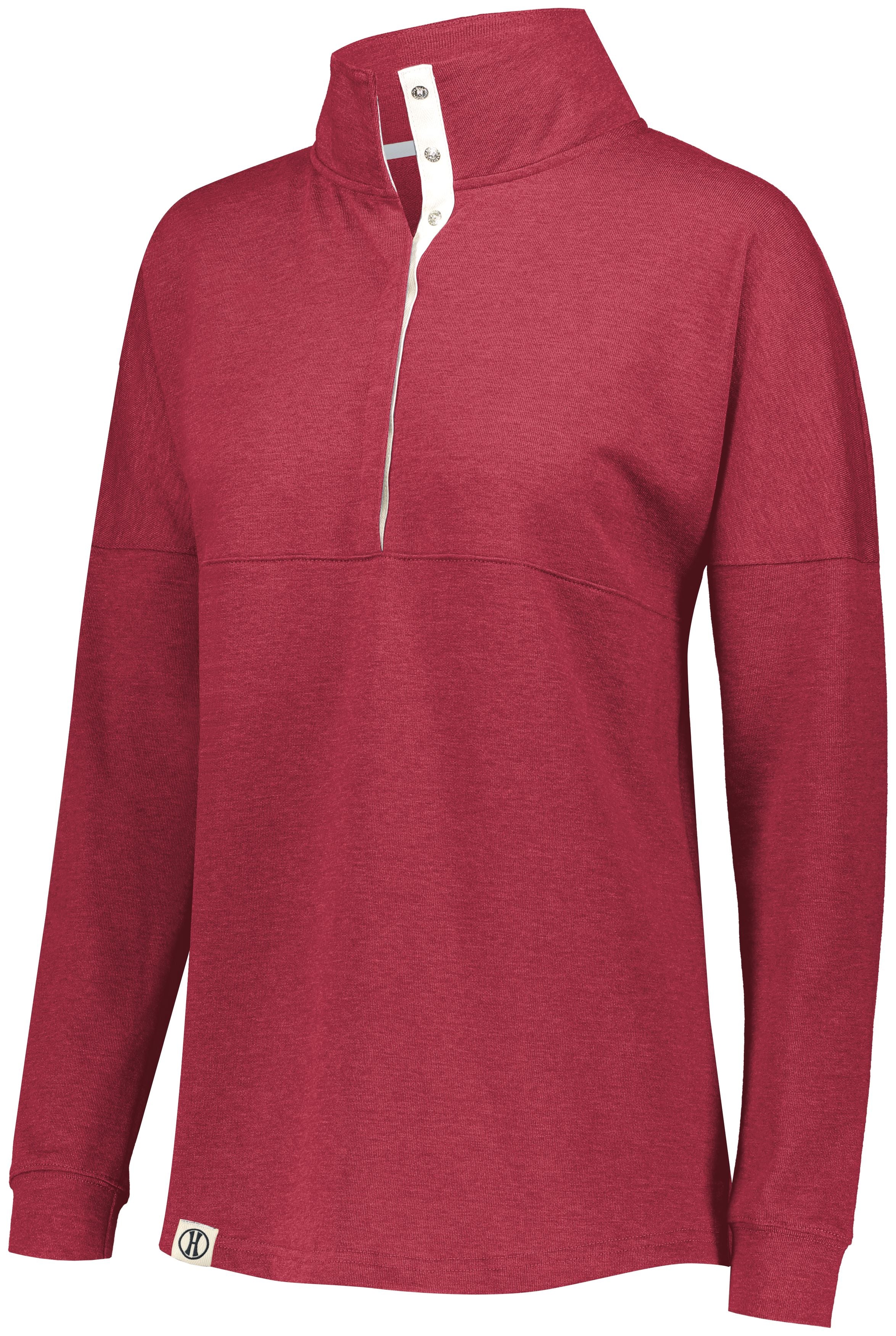 Holloway Ladies Sophomore Pullover in Scarlet Heather  -Part of the Ladies, Holloway, Shirts product lines at KanaleyCreations.com