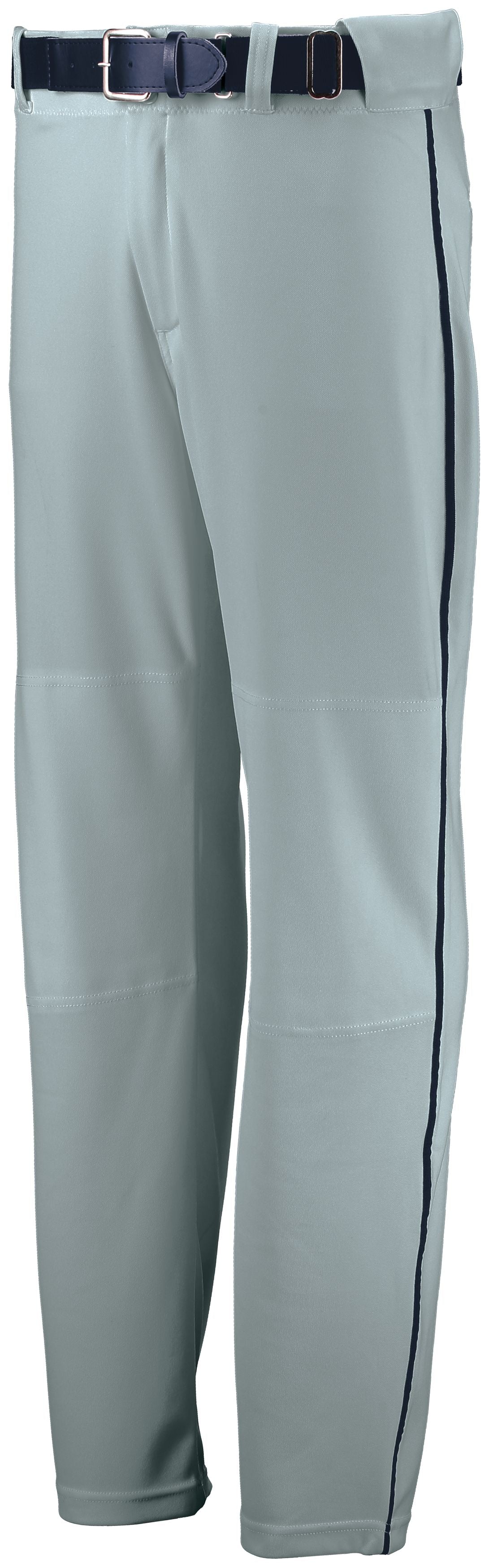 Russell Athletic Open Bottom Piped Pant in Baseball Grey/Navy  -Part of the Adult, Adult-Pants, Pants, Baseball, Russell-Athletic-Products, All-Sports, All-Sports-1 product lines at KanaleyCreations.com