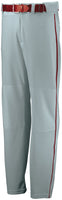 Russell Athletic Open Bottom Piped Pant in Baseball Grey/True Red  -Part of the Adult, Adult-Pants, Pants, Baseball, Russell-Athletic-Products, All-Sports, All-Sports-1 product lines at KanaleyCreations.com