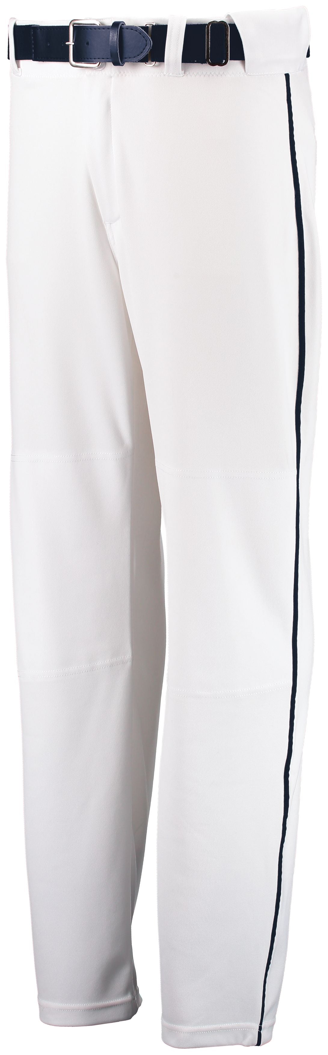 Russell Athletic Youth Open Bottom Piped Pant in White/Navy  -Part of the Youth, Youth-Pants, Pants, Baseball, Russell-Athletic-Products, All-Sports, All-Sports-1 product lines at KanaleyCreations.com