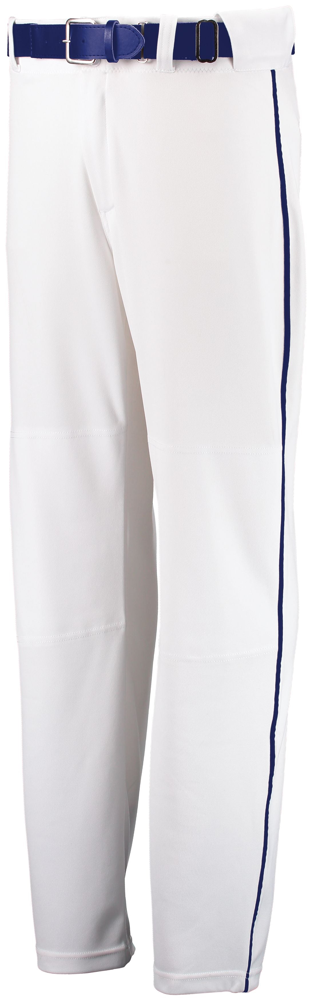 Russell Athletic Youth Open Bottom Piped Pant in White/Royal  -Part of the Youth, Youth-Pants, Pants, Baseball, Russell-Athletic-Products, All-Sports, All-Sports-1 product lines at KanaleyCreations.com