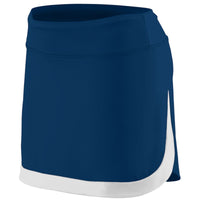 Augusta Sportswear Ladies Action Color Block Skort in Navy/White  -Part of the Ladies, Augusta-Products product lines at KanaleyCreations.com