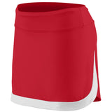 Augusta Sportswear Ladies Action Color Block Skort in Red/White  -Part of the Ladies, Augusta-Products product lines at KanaleyCreations.com