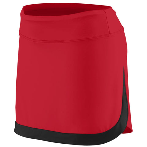 Augusta Sportswear Ladies Action Color Block Skort in Red/Black  -Part of the Ladies, Augusta-Products product lines at KanaleyCreations.com