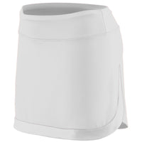 Augusta Sportswear Girls Action Color Block Skort in White/White  -Part of the Girls, Augusta-Products product lines at KanaleyCreations.com