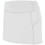 Augusta Sportswear Ladies Femfit Skort in White/Graphite  -Part of the Ladies, Augusta-Products product lines at KanaleyCreations.com