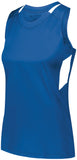 Augusta Sportswear Ladies Crossover Tank in Royal/White  -Part of the Ladies, Ladies-Tank, Augusta-Products, Lacrosse, Shirts, All-Sports, All-Sports-1 product lines at KanaleyCreations.com