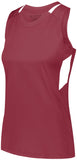 Augusta Sportswear Ladies Crossover Tank in Maroon/White  -Part of the Ladies, Ladies-Tank, Augusta-Products, Lacrosse, Shirts, All-Sports, All-Sports-1 product lines at KanaleyCreations.com