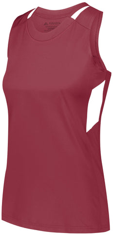 Augusta Sportswear Girls Crossover Tank in Maroon/White  -Part of the Girls, Augusta-Products, Lacrosse, Girls-Tank, Shirts, All-Sports, All-Sports-1 product lines at KanaleyCreations.com