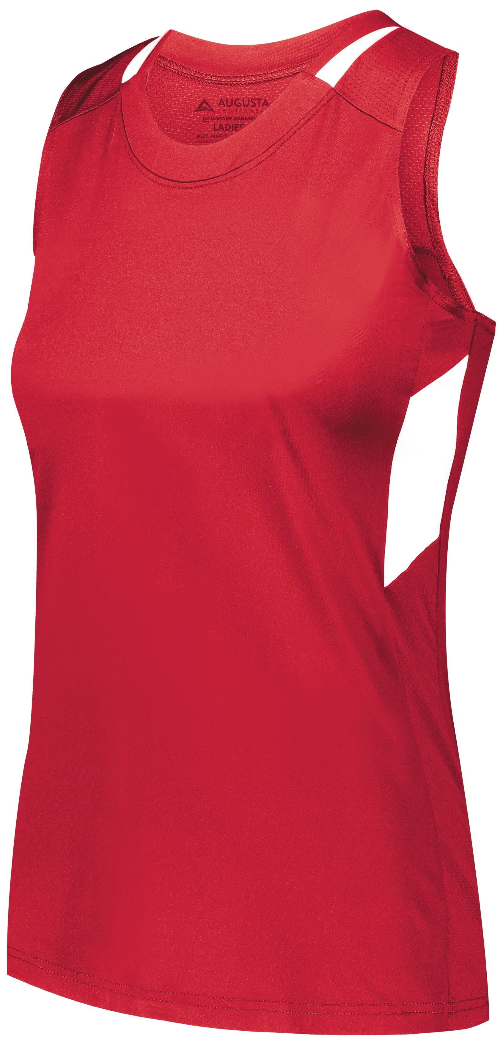 Augusta Sportswear Ladies Crossover Tank in Red/White  -Part of the Ladies, Ladies-Tank, Augusta-Products, Lacrosse, Shirts, All-Sports, All-Sports-1 product lines at KanaleyCreations.com