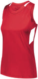 Augusta Sportswear Ladies Crossover Tank in Red/White  -Part of the Ladies, Ladies-Tank, Augusta-Products, Lacrosse, Shirts, All-Sports, All-Sports-1 product lines at KanaleyCreations.com