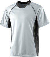 Augusta Sportswear Wicking Soccer Jersey in Silver/Black  -Part of the Adult, Adult-Jersey, Augusta-Products, Soccer, Shirts, All-Sports-1 product lines at KanaleyCreations.com