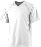 Augusta Sportswear Wicking Soccer Jersey in White/White  -Part of the Adult, Adult-Jersey, Augusta-Products, Soccer, Shirts, All-Sports-1 product lines at KanaleyCreations.com