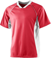 Augusta Sportswear Wicking Soccer Jersey in Red/White  -Part of the Adult, Adult-Jersey, Augusta-Products, Soccer, Shirts, All-Sports-1 product lines at KanaleyCreations.com