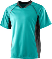 Augusta Sportswear Wicking Soccer Jersey in Teal/Black  -Part of the Adult, Adult-Jersey, Augusta-Products, Soccer, Shirts, All-Sports-1 product lines at KanaleyCreations.com