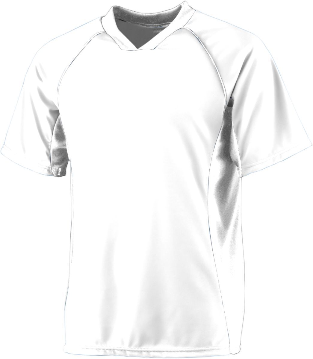 Augusta Sportswear Youth Wicking Soccer Jersey in White/White  -Part of the Youth, Youth-Jersey, Augusta-Products, Soccer, Shirts, All-Sports-1 product lines at KanaleyCreations.com