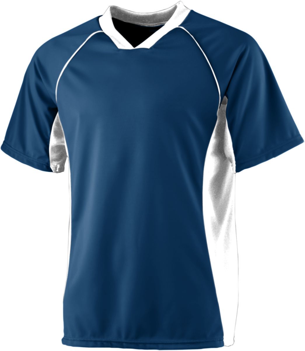 Augusta Sportswear Youth Wicking Soccer Jersey in Navy/White  -Part of the Youth, Youth-Jersey, Augusta-Products, Soccer, Shirts, All-Sports-1 product lines at KanaleyCreations.com