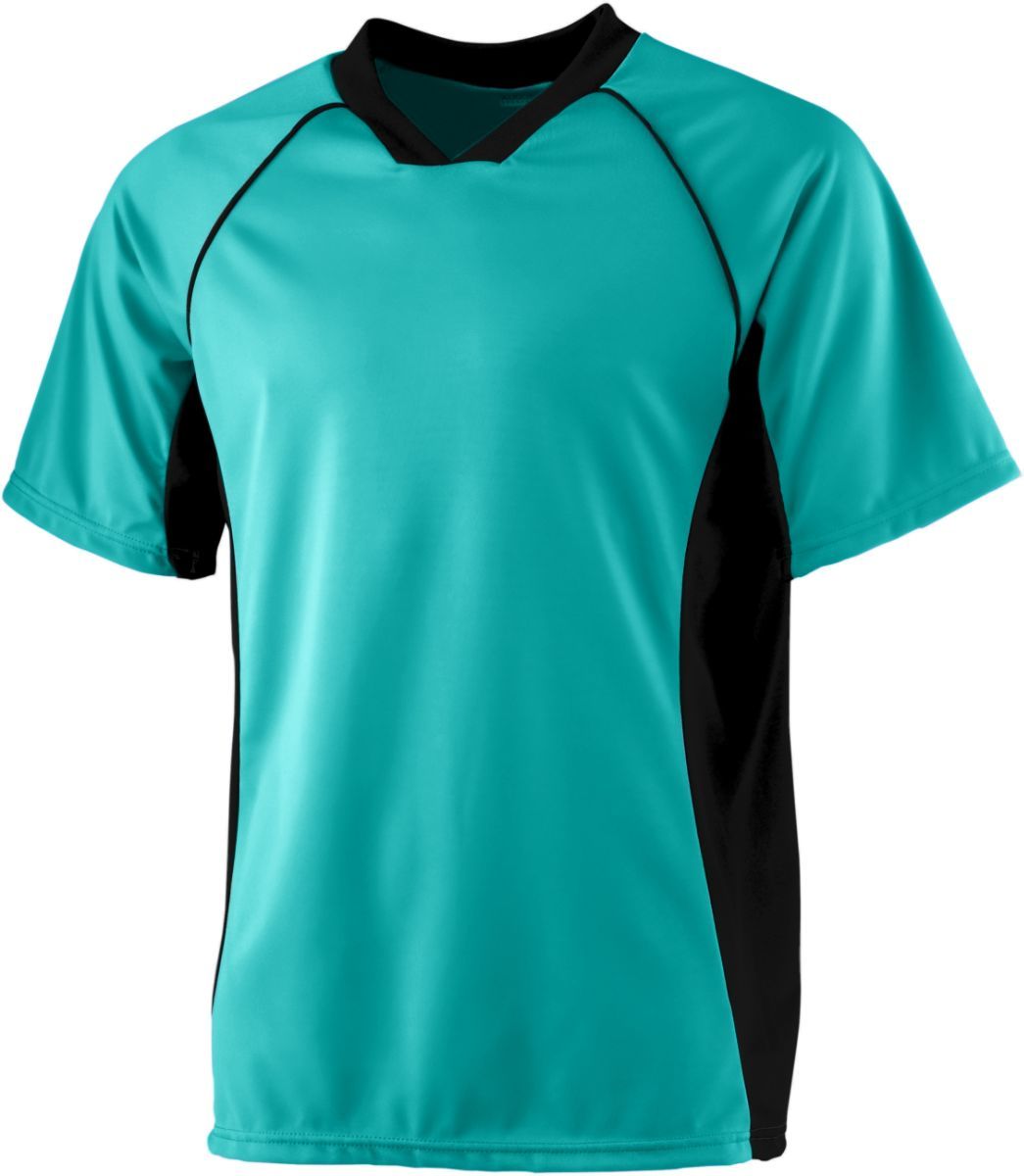 Augusta Sportswear Youth Wicking Soccer Jersey in Teal/Black  -Part of the Youth, Youth-Jersey, Augusta-Products, Soccer, Shirts, All-Sports-1 product lines at KanaleyCreations.com