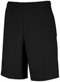 Russell Athletic Basic Cotton Pocket Shorts in Black  -Part of the Adult, Adult-Shorts, Russell-Athletic-Products product lines at KanaleyCreations.com