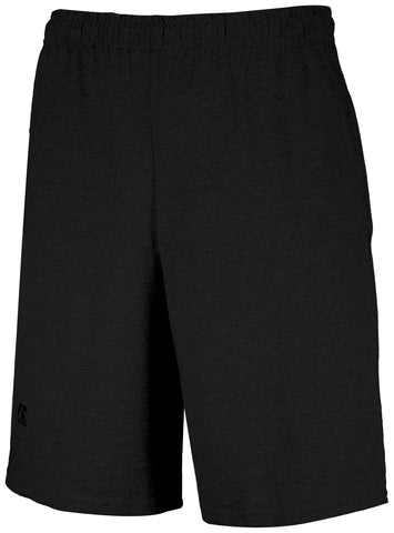 Russell Athletic Basic Cotton Pocket Shorts in Black  -Part of the Adult, Adult-Shorts, Russell-Athletic-Products product lines at KanaleyCreations.com