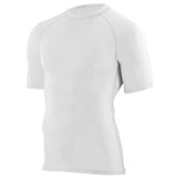 Augusta Sportswear Hyperform Compression Short Sleeve Tee in White  -Part of the Adult, Adult-Tee-Shirt, T-Shirts, Augusta-Products, Shirts product lines at KanaleyCreations.com