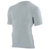 Augusta Sportswear Hyperform Compression Short Sleeve Tee in Silver  -Part of the Adult, Adult-Tee-Shirt, T-Shirts, Augusta-Products, Shirts product lines at KanaleyCreations.com