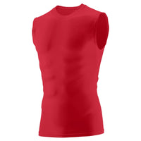 Augusta Sportswear Youth Hyperform Compression Sleeveless Tee in Red  -Part of the Youth, Youth-Tee-Shirt, T-Shirts, Augusta-Products, Shirts product lines at KanaleyCreations.com