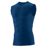 Augusta Sportswear Youth Hyperform Compression Sleeveless Tee in Navy  -Part of the Youth, Youth-Tee-Shirt, T-Shirts, Augusta-Products, Shirts product lines at KanaleyCreations.com