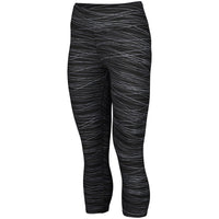 Augusta Sportswear Ladies Hyperform Compression Capri in Black/Graphite Print  -Part of the Ladies, Augusta-Products product lines at KanaleyCreations.com