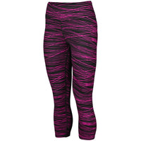 Augusta Sportswear Ladies Hyperform Compression Capri in Black/Pink Print  -Part of the Ladies, Augusta-Products product lines at KanaleyCreations.com