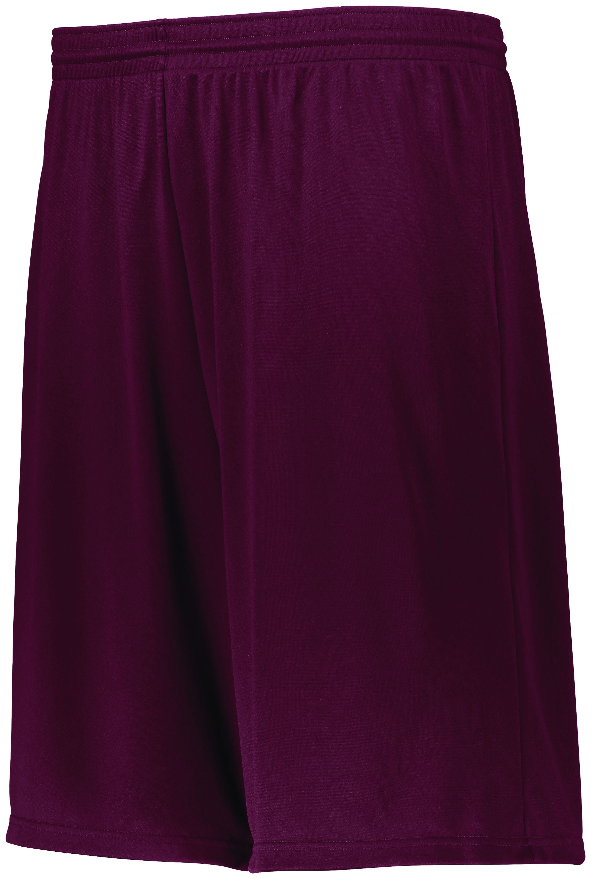 Augusta Sportswear Longer Length Attain Wicking Shorts in Maroon  -Part of the Adult, Adult-Shorts, Augusta-Products product lines at KanaleyCreations.com