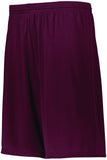 Augusta Sportswear Longer Length Attain Wicking Shorts in Maroon  -Part of the Adult, Adult-Shorts, Augusta-Products product lines at KanaleyCreations.com