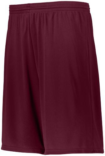 Augusta Sportswear Youth Longer Length Attain Wicking Shorts in Maroon  -Part of the Youth, Youth-Shorts, Augusta-Products product lines at KanaleyCreations.com