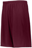 Augusta Sportswear Youth Longer Length Attain Wicking Shorts in Maroon  -Part of the Youth, Youth-Shorts, Augusta-Products product lines at KanaleyCreations.com