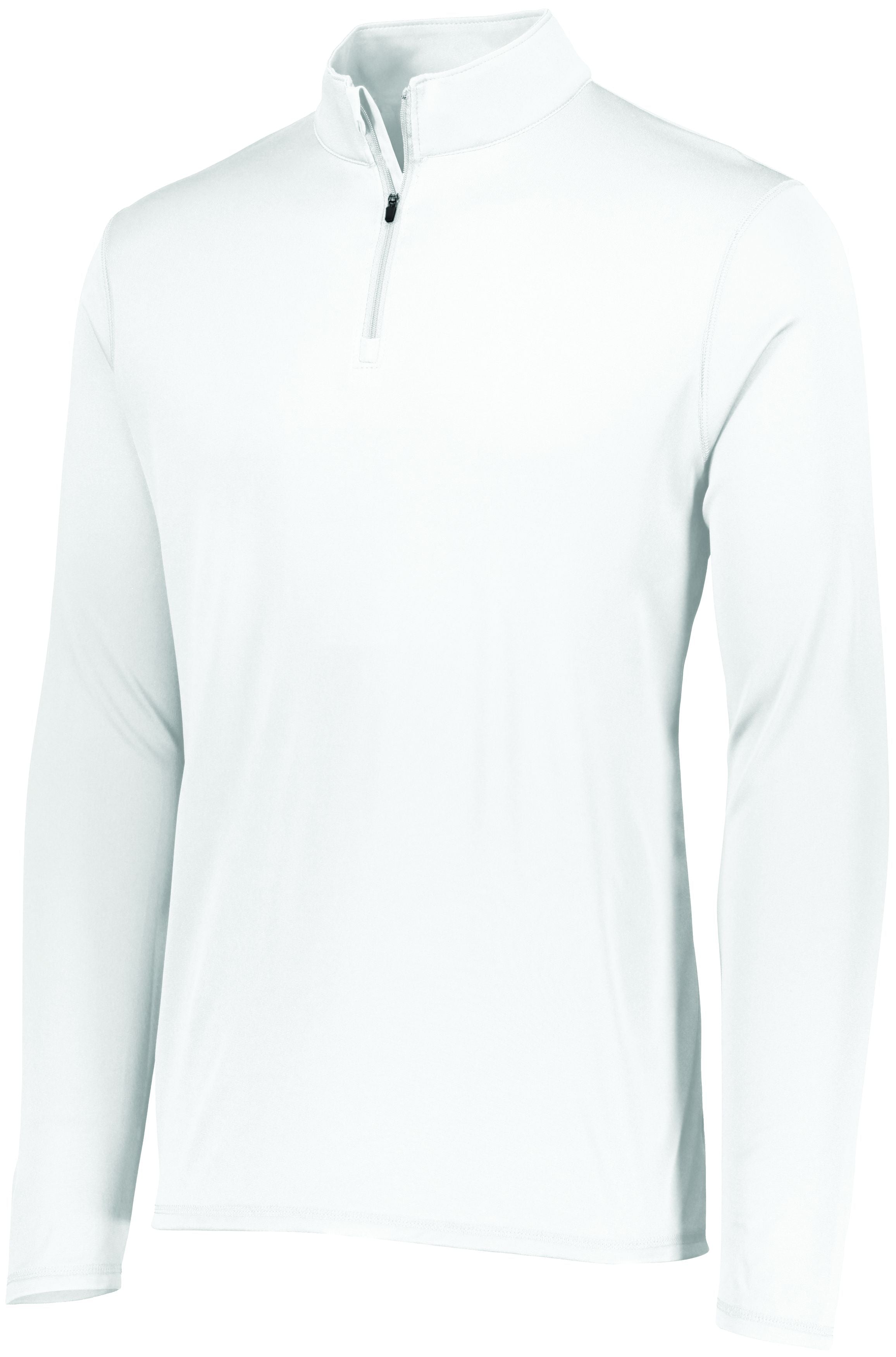 Augusta Sportswear Attain Wicking 1/4 Zip Pullover in White  -Part of the Adult, Adult-Pullover, Augusta-Products, Outerwear product lines at KanaleyCreations.com