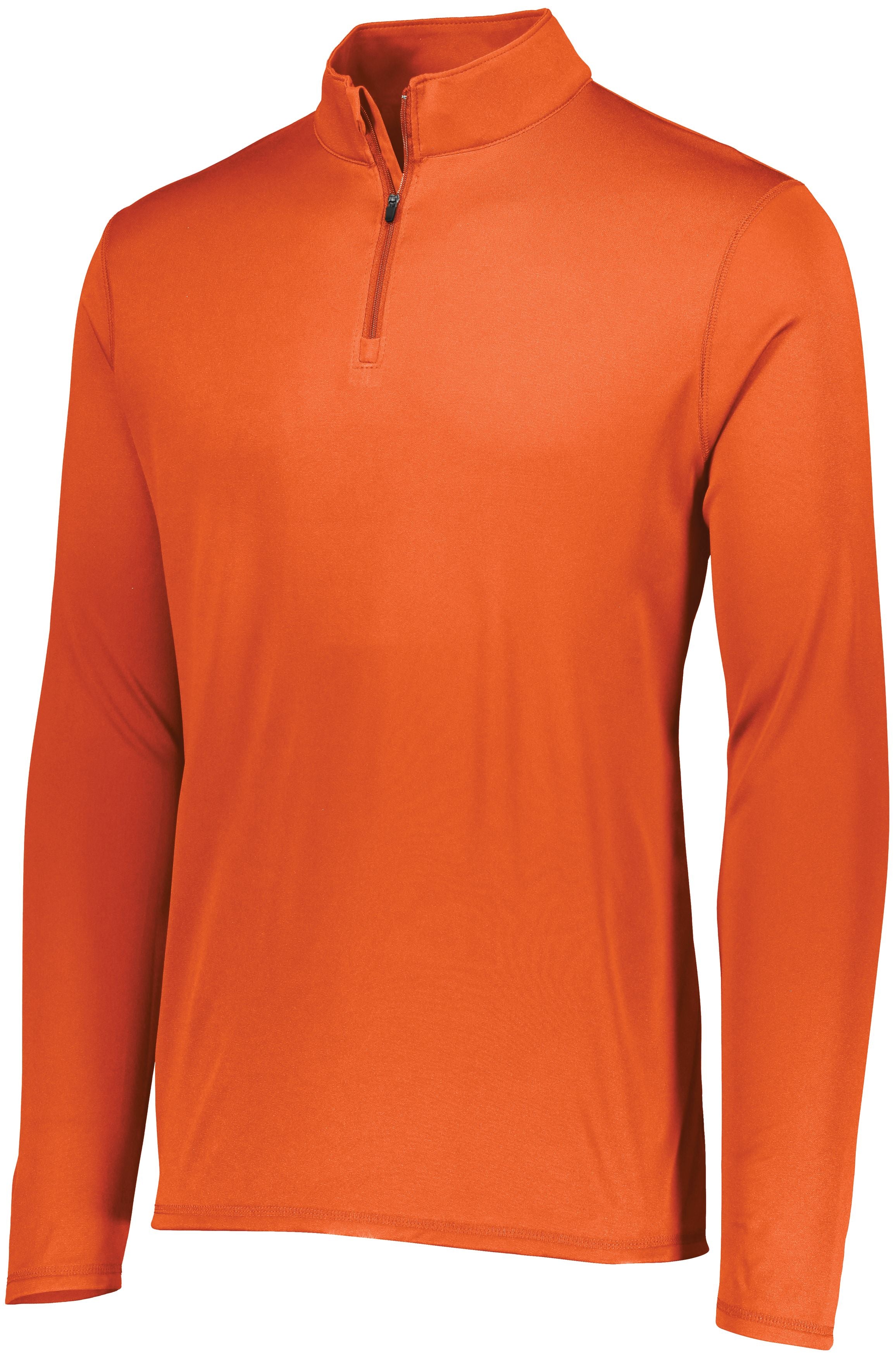 Augusta Sportswear Attain Wicking 1/4 Zip Pullover in Orange  -Part of the Adult, Adult-Pullover, Augusta-Products, Outerwear product lines at KanaleyCreations.com