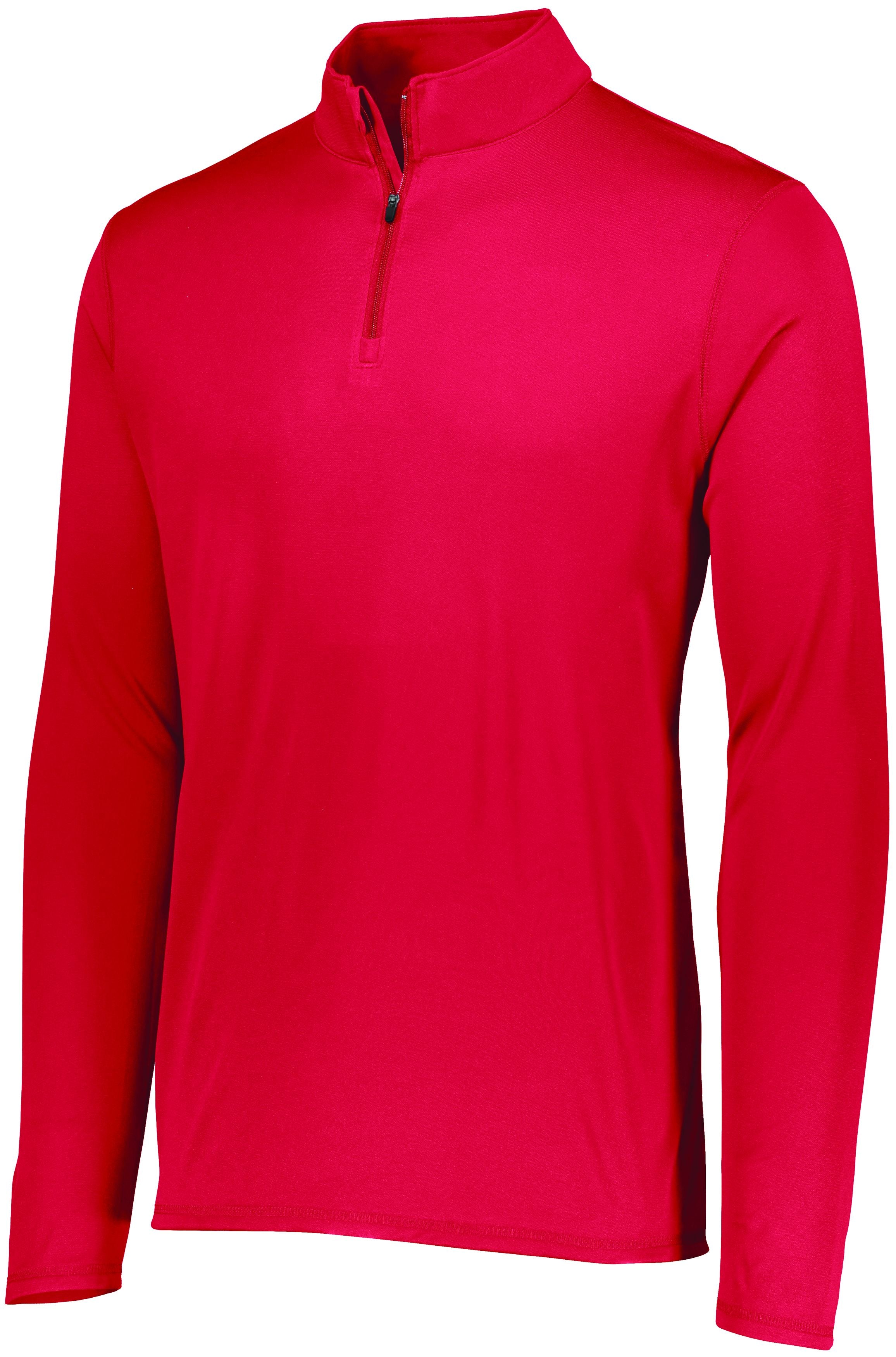 Augusta Sportswear Attain Wicking 1/4 Zip Pullover in Red  -Part of the Adult, Adult-Pullover, Augusta-Products, Outerwear product lines at KanaleyCreations.com