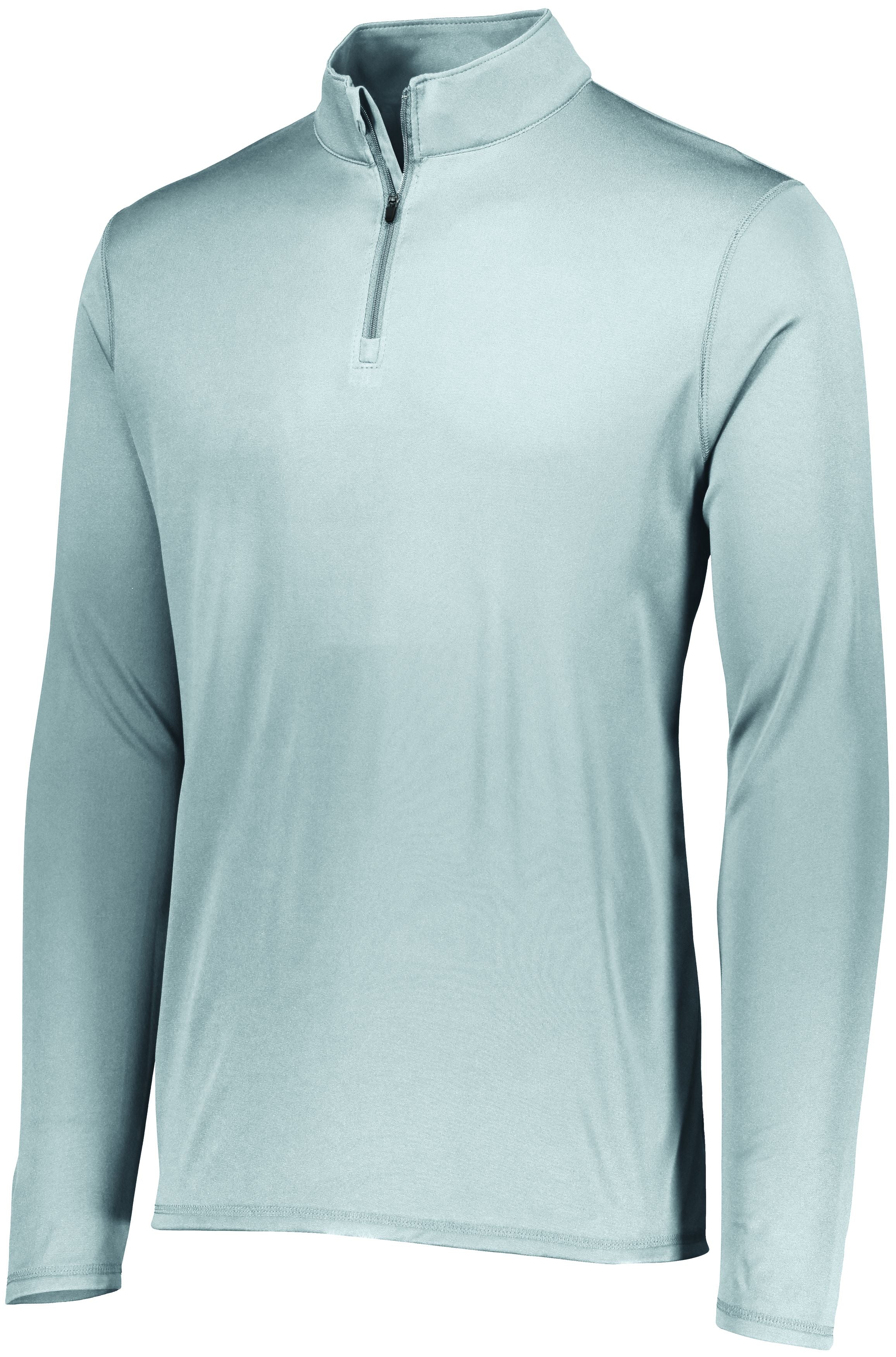 Augusta Sportswear Attain Wicking 1/4 Zip Pullover in Silver  -Part of the Adult, Adult-Pullover, Augusta-Products, Outerwear product lines at KanaleyCreations.com