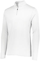 Augusta Sportswear Youth Attain Wicking 1/4 Zip Pullover in White  -Part of the Youth, Youth-Pullover, Augusta-Products, Outerwear product lines at KanaleyCreations.com