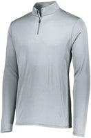 Augusta Sportswear Youth Attain Wicking 1/4 Zip Pullover in Silver  -Part of the Youth, Youth-Pullover, Augusta-Products, Outerwear product lines at KanaleyCreations.com