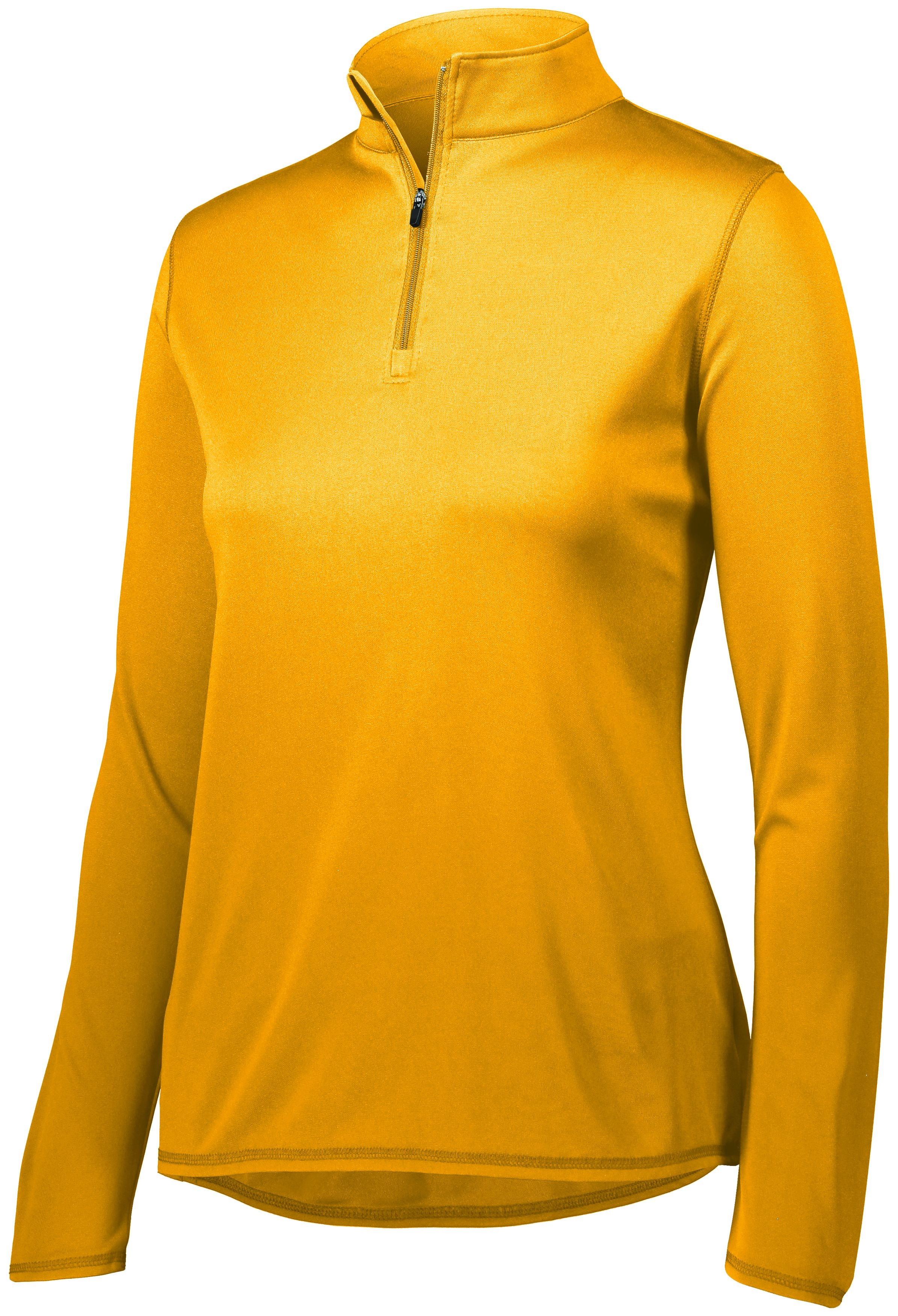 Augusta Sportswear Ladies Attain Wicking 1/4 Zip Pullover in Gold  -Part of the Ladies, Ladies-Pullover, Augusta-Products, Outerwear product lines at KanaleyCreations.com