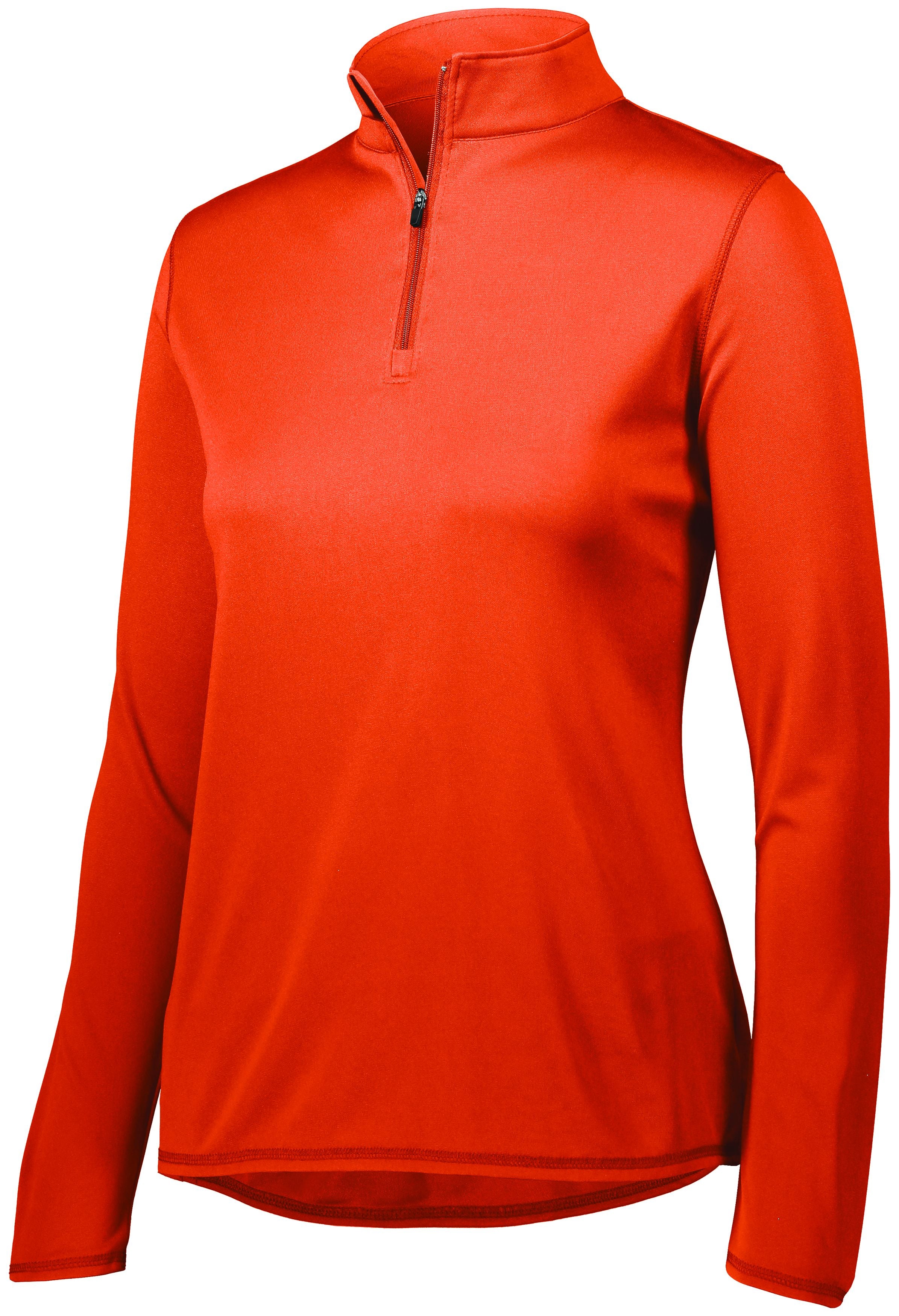 Augusta Sportswear Ladies Attain Wicking 1/4 Zip Pullover in Orange  -Part of the Ladies, Ladies-Pullover, Augusta-Products, Outerwear product lines at KanaleyCreations.com
