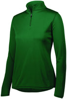 Augusta Sportswear Ladies Attain Wicking 1/4 Zip Pullover in Dark Green  -Part of the Ladies, Ladies-Pullover, Augusta-Products, Outerwear product lines at KanaleyCreations.com