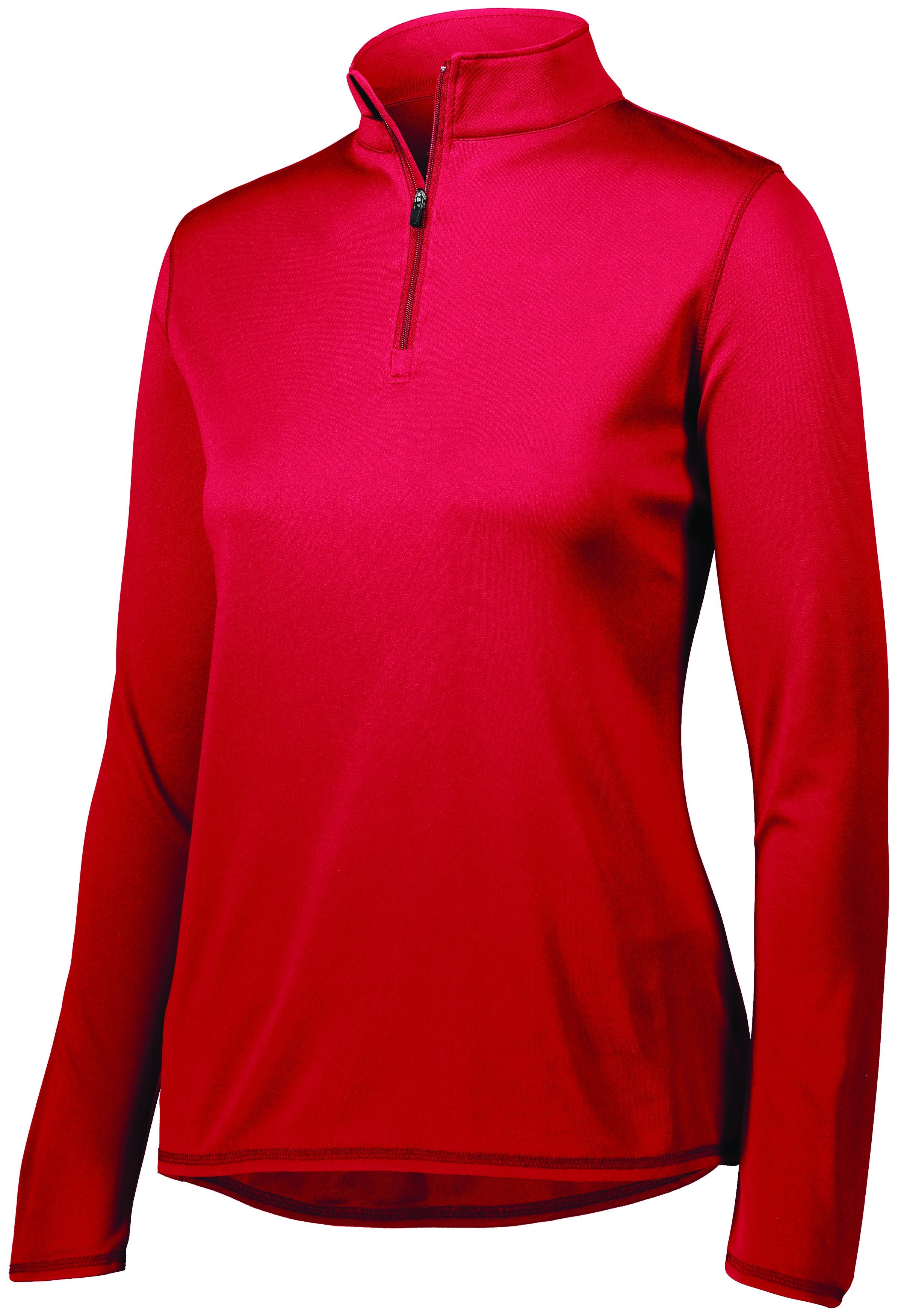 Augusta Sportswear Ladies Attain Wicking 1/4 Zip Pullover in Red  -Part of the Ladies, Ladies-Pullover, Augusta-Products, Outerwear product lines at KanaleyCreations.com