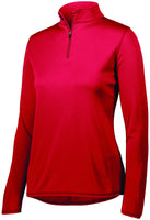 Augusta Sportswear Ladies Attain Wicking 1/4 Zip Pullover in Red  -Part of the Ladies, Ladies-Pullover, Augusta-Products, Outerwear product lines at KanaleyCreations.com