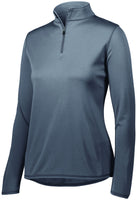 Augusta Sportswear Ladies Attain Wicking 1/4 Zip Pullover in Graphite  -Part of the Ladies, Ladies-Pullover, Augusta-Products, Outerwear product lines at KanaleyCreations.com