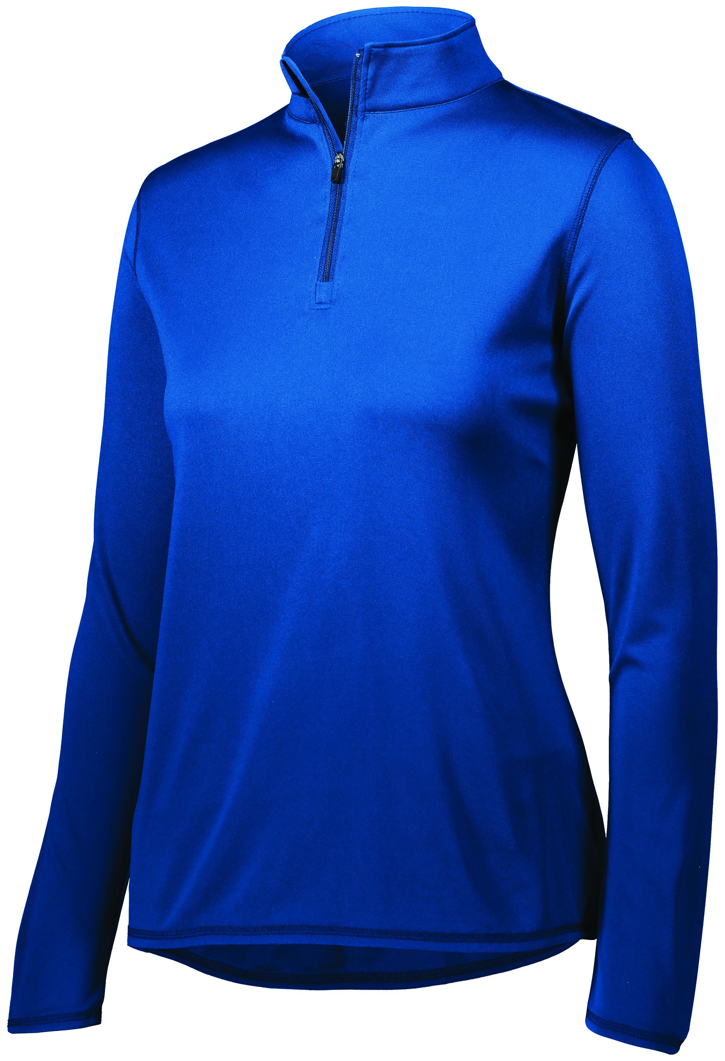 Augusta Sportswear Ladies Attain Wicking 1/4 Zip Pullover in Royal  -Part of the Ladies, Ladies-Pullover, Augusta-Products, Outerwear product lines at KanaleyCreations.com