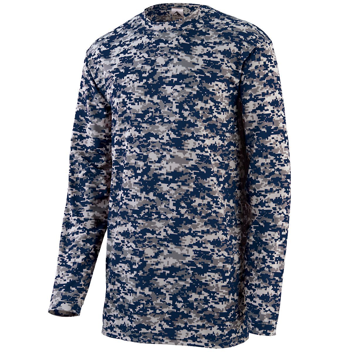 Augusta Sportswear Digi Camo Wicking Long Sleeve T-Shirt in Navy Digi  -Part of the Adult, Adult-Tee-Shirt, T-Shirts, Augusta-Products, Shirts product lines at KanaleyCreations.com